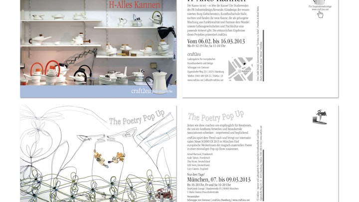 Postkartenserie für Ladengalerie craft2eu