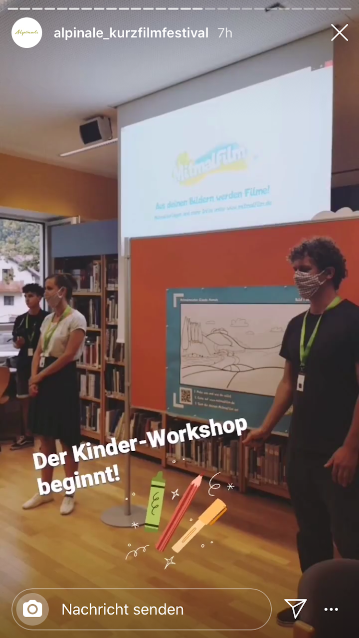 Bunter Mitmalfilm Workshop in Bludenz, Vorarlberg