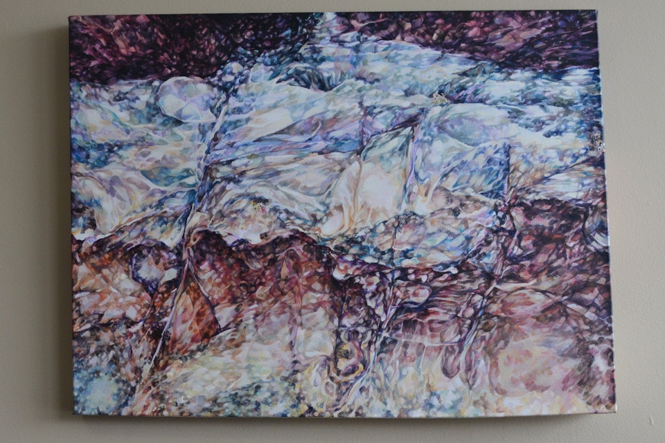 Shroud - Shroud. 2018. Acrylic on canvas. 18" x 24".