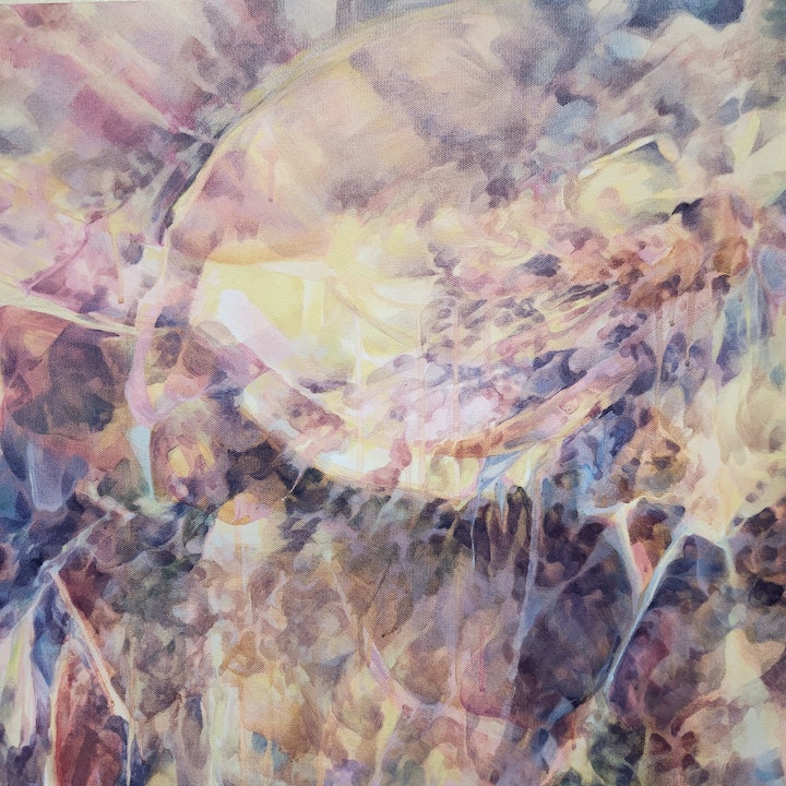 Reverberation - Reverberation (Detail), Acrylic on Canvas, 36" x 48", 2024