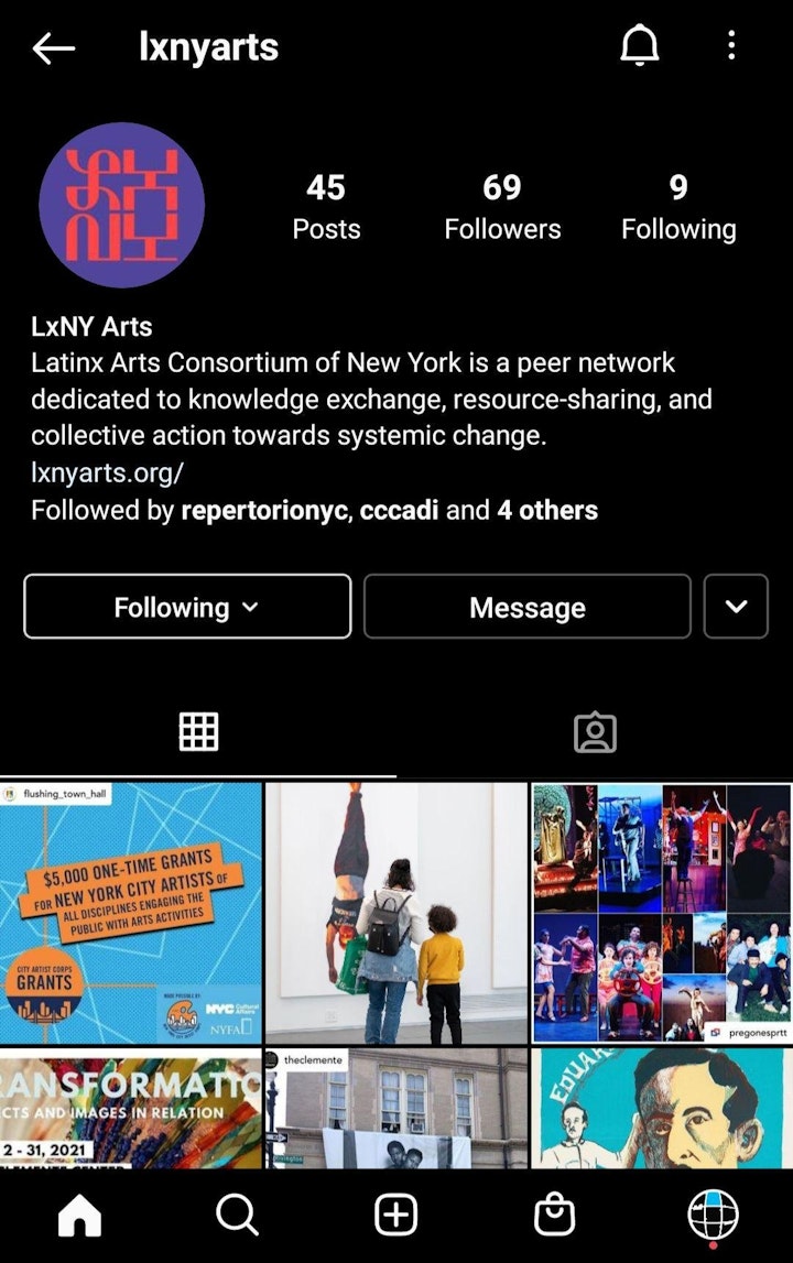 LxNY: Latinx Arts Consortium of New York - lxny_ig