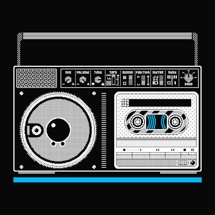 Straight-up Illustration boombox_2a