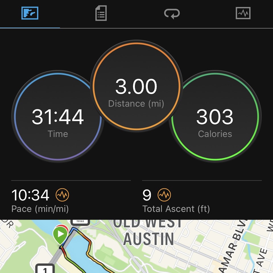 audishores - 1.16 | 3 mile run at town lake