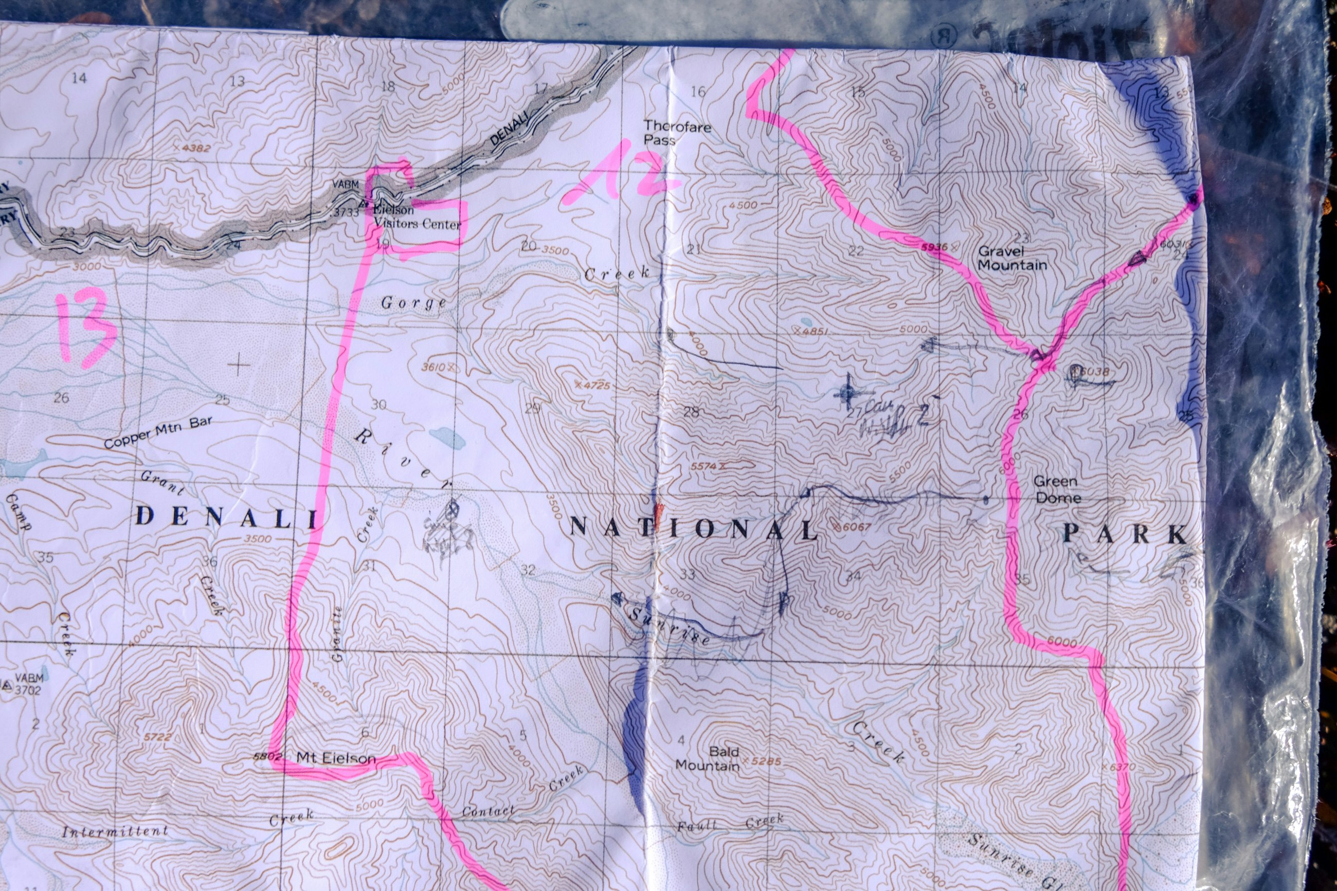 topographic Map - Denali National Park