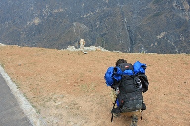 Backpack Tiger Leaping Gorge China Backpack Tiger Leaping Gorge China