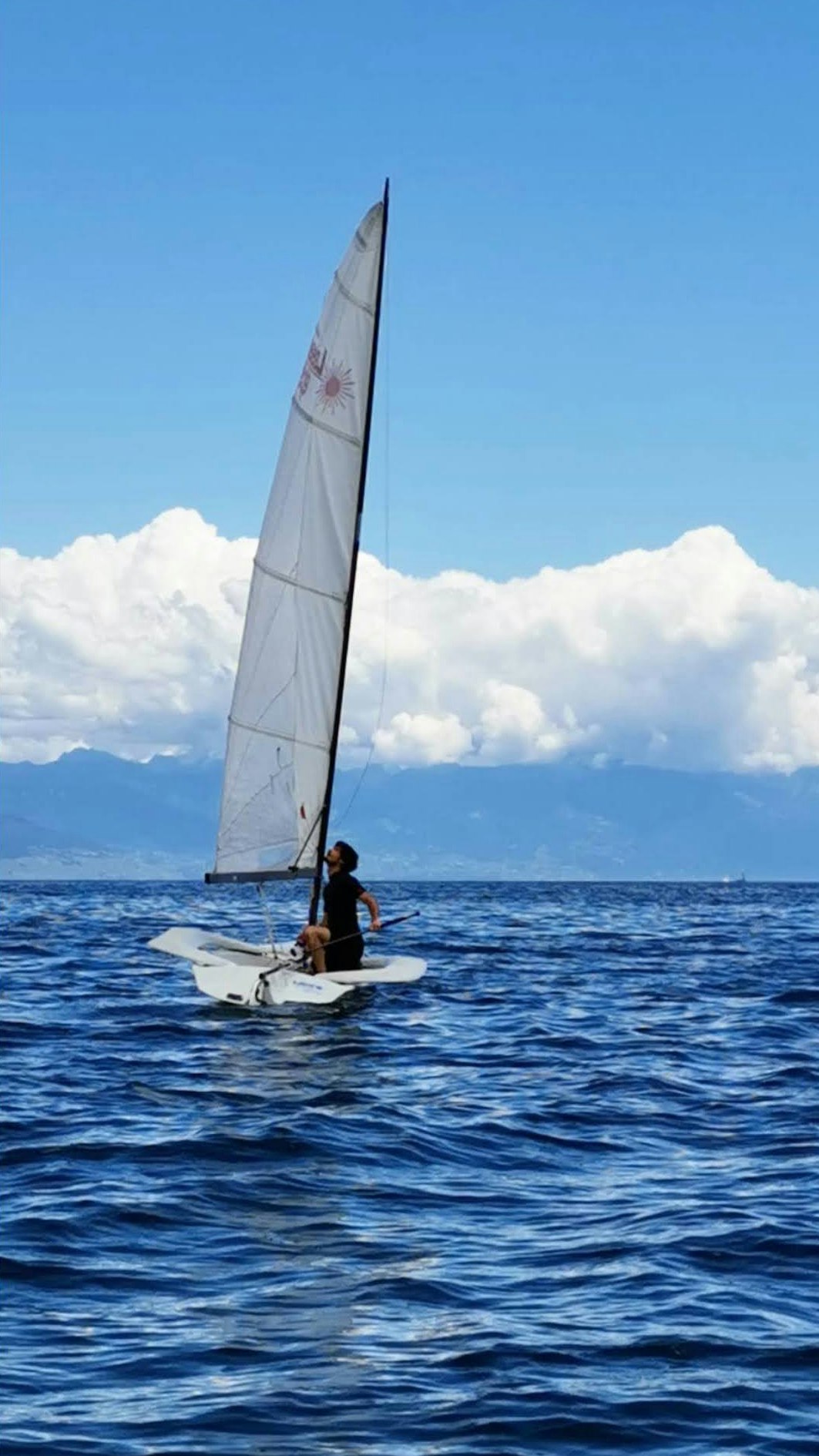 Marc Surchat sailing dinghy