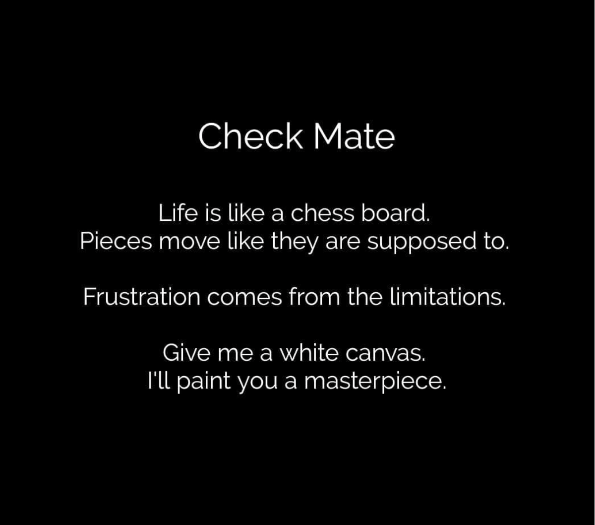 Poem Checkmate by Marc Surchat