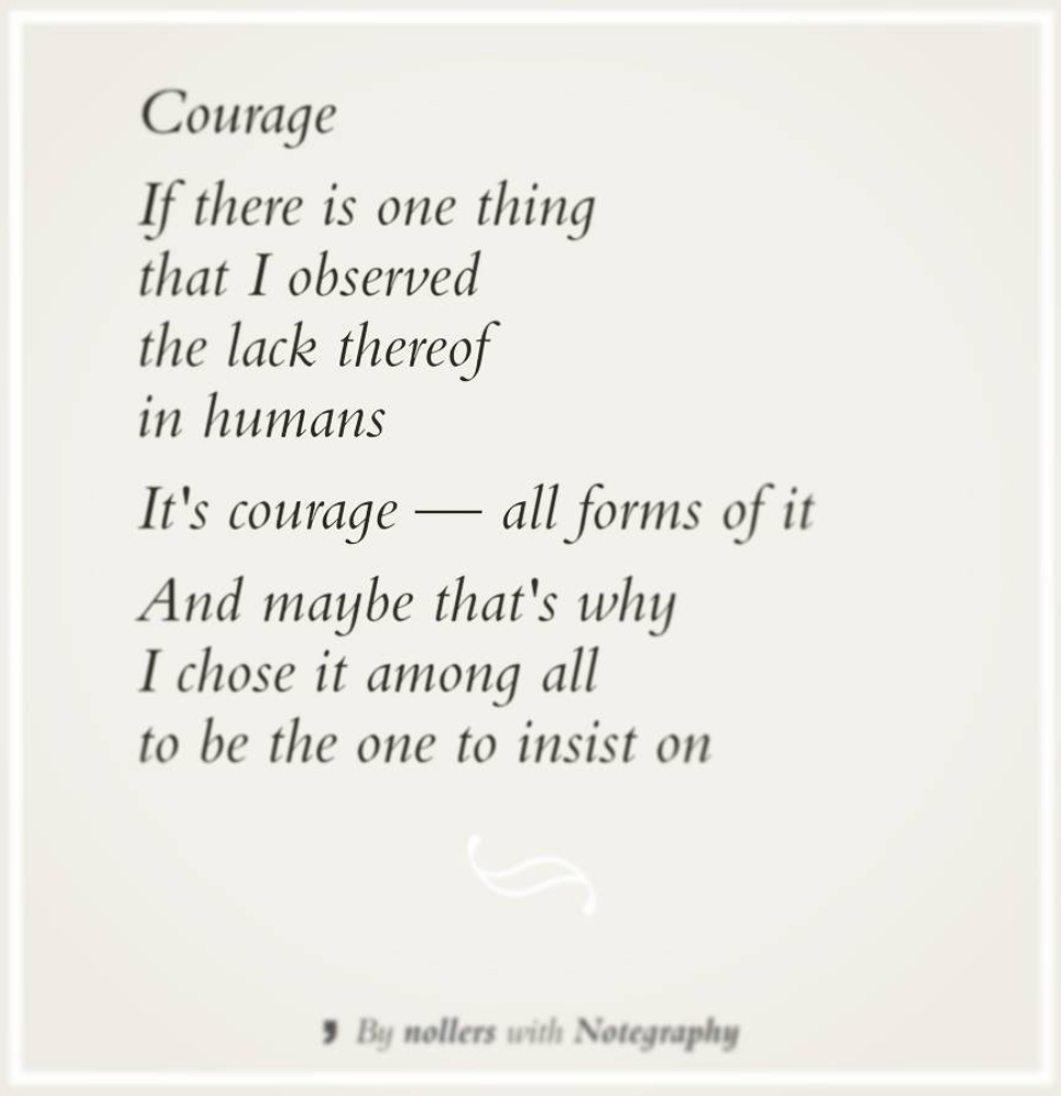 Poem Courage by Marc Surchat