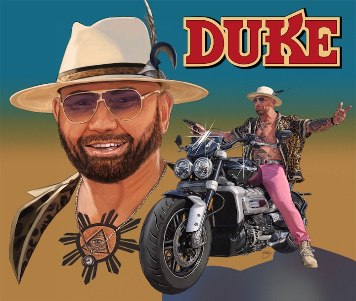 Independent Projects/Private Commissions - Artwork commissioned by Rian Johnson to be presented to Dave Bautista on a custom lunchbox as a wrap gift for Glass Onion: A Knives Out Mystery.