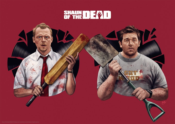 Licensed Prints - Shaun of the Dead (licensed by Universal Studios and produced in collaboration with Fanattik).