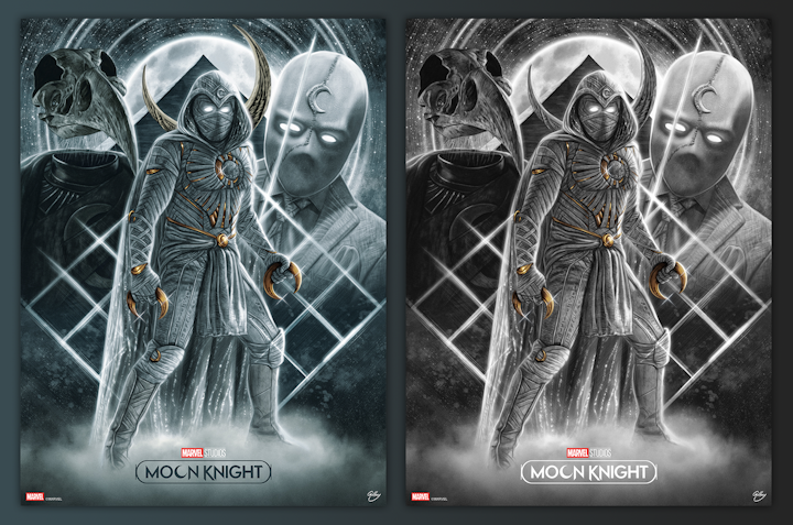 Marvel - Moon Knight regular and variant (licensed by Marvel and produced in collaboration with Grey Matter Art)