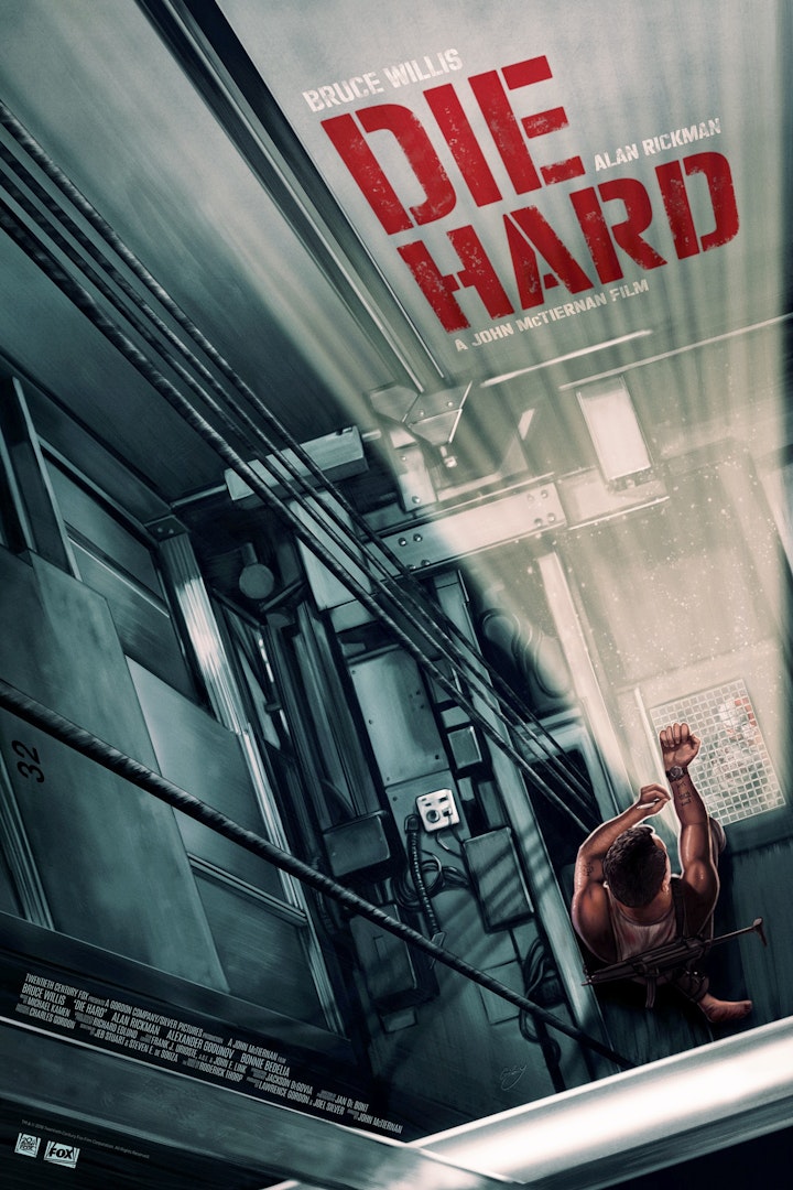 Licensed Prints - Die Hard (licensed by 20th Century Fox and produced in collaboration with Fanattik).