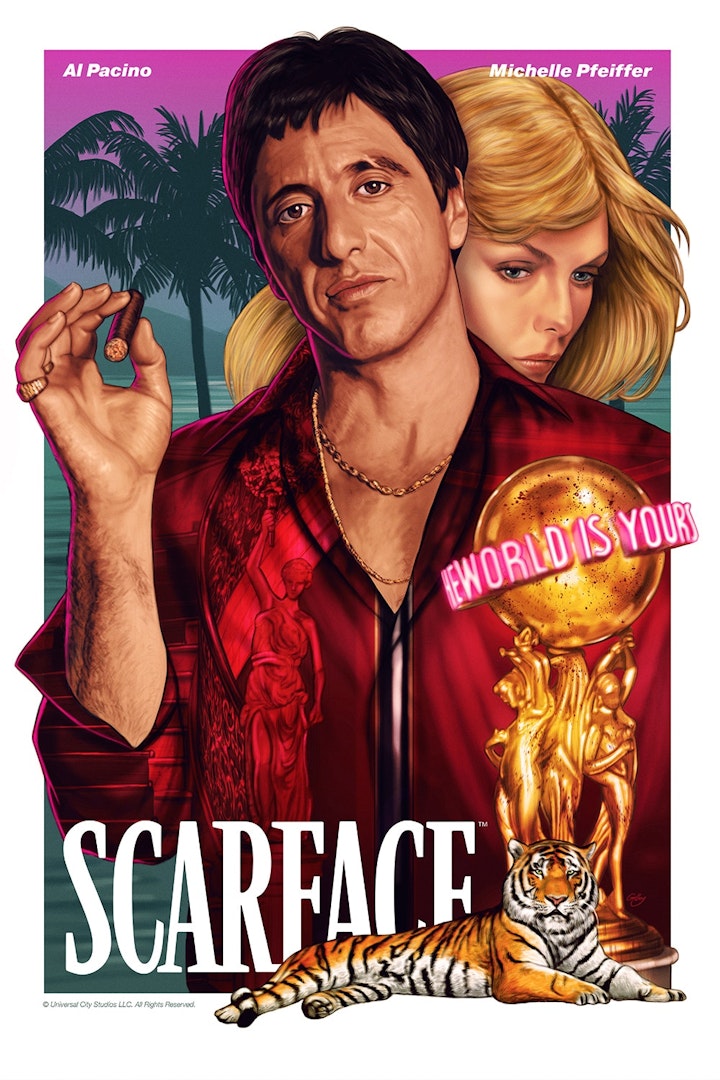 Licensed Prints - Scarface (licensed by Universal Studios and produced in collaboration with Fanattik).