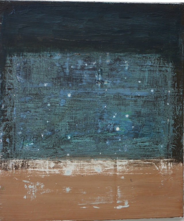 ASTRAL BLUES. Oil on canvas. 40x50cm