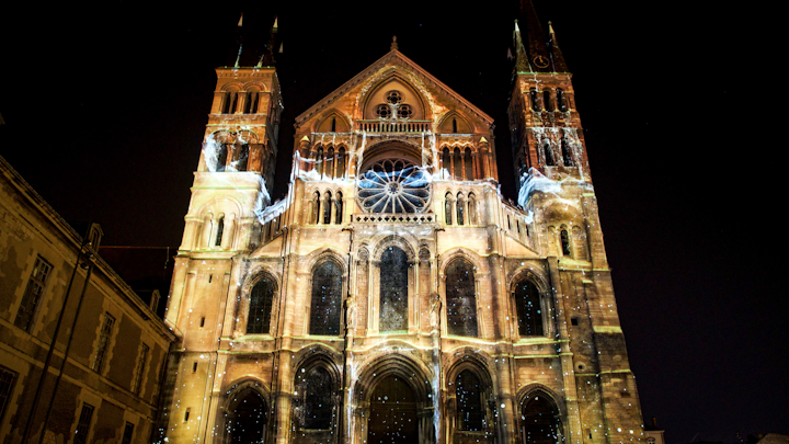 Mapping show at the Saint-Remi Basilica