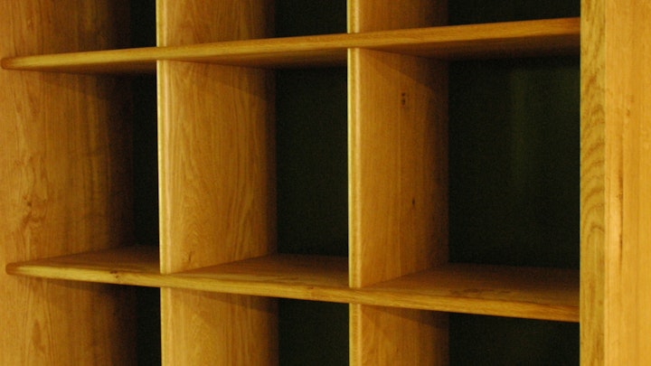 Oak Shelving Cabinet