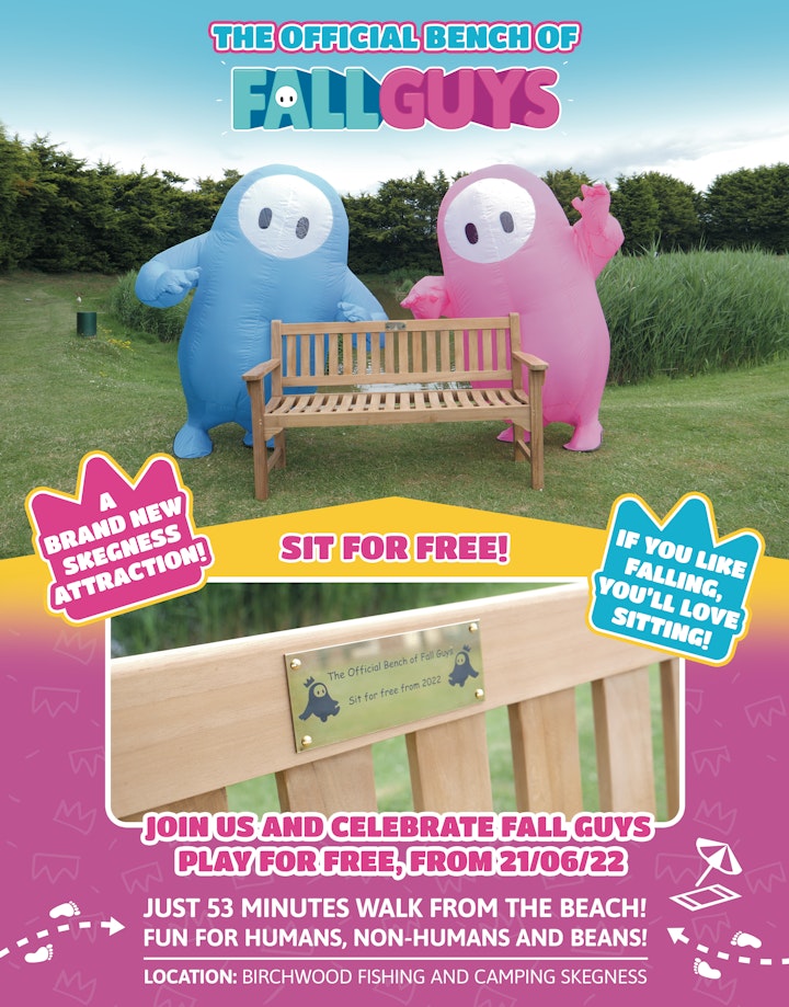 Fall Guys - The Official Bench Of - The full-page ad from the Skegness Standard