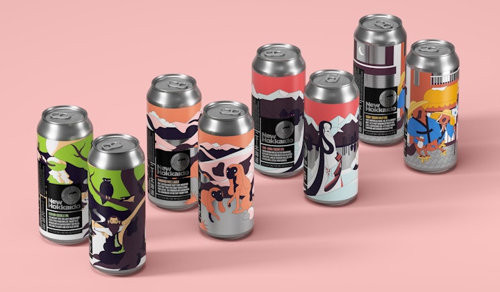 Emile the Illustrator - New_Hokkaido_Beer_Package_Design_2