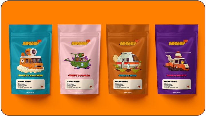 Emile the Illustrator - Doypack lineup orange boarder