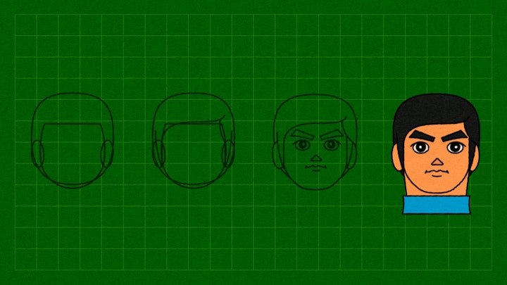 Emile the Illustrator - head breakdown