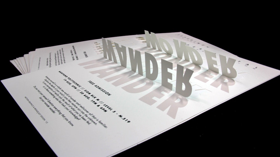 Wonder Wander - Experimental Film Exhibition Poster