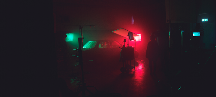 On set of "Tonight"