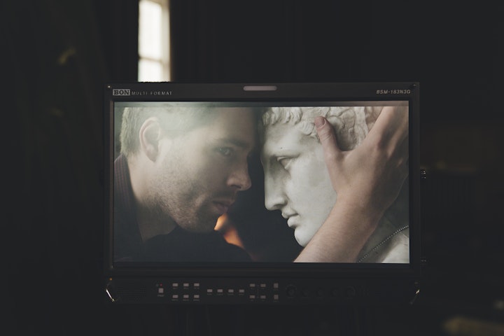 On set of "Both eyes on you"