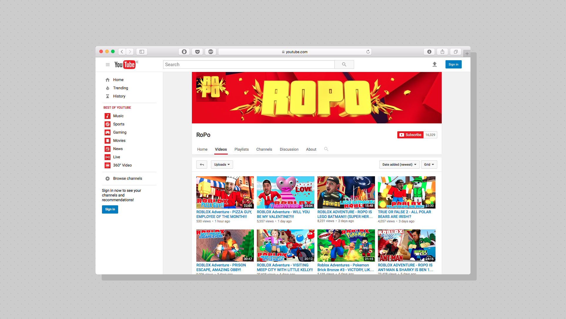 Ropo Youtube Ident Deividas Dvylaitis