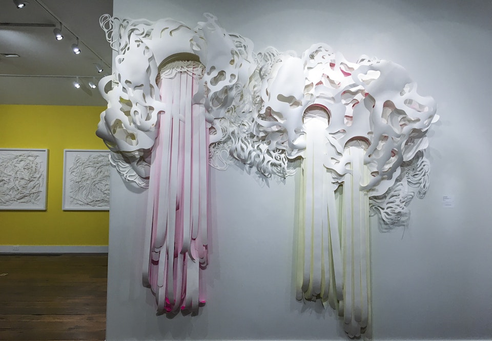 site specific - hand cut paper & acrylic