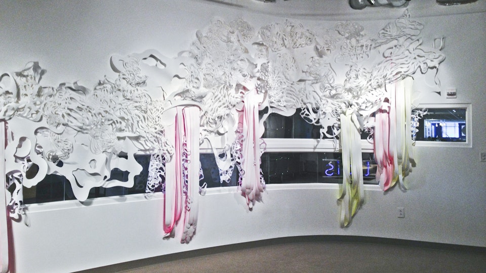 site specific - hand cut paper & acrylic