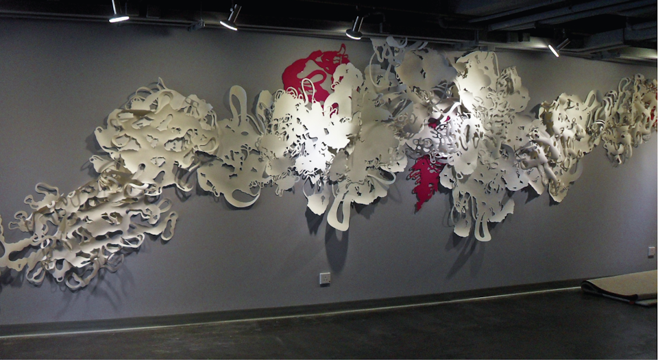 site specific - hand cut paper & vinyl