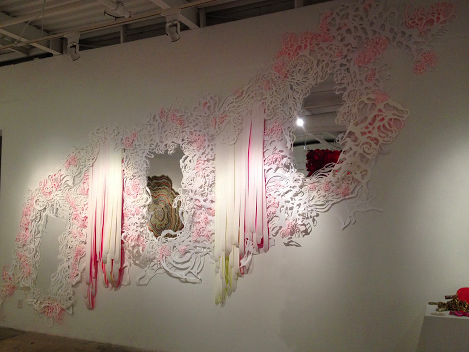 site specific - hand cut paper, acrylic, plexiglass