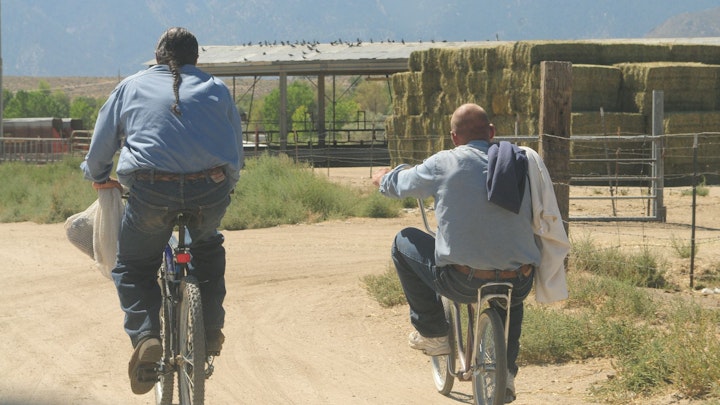 Among Horses and Men, documentary 70 min - back home to  prison after a day of working