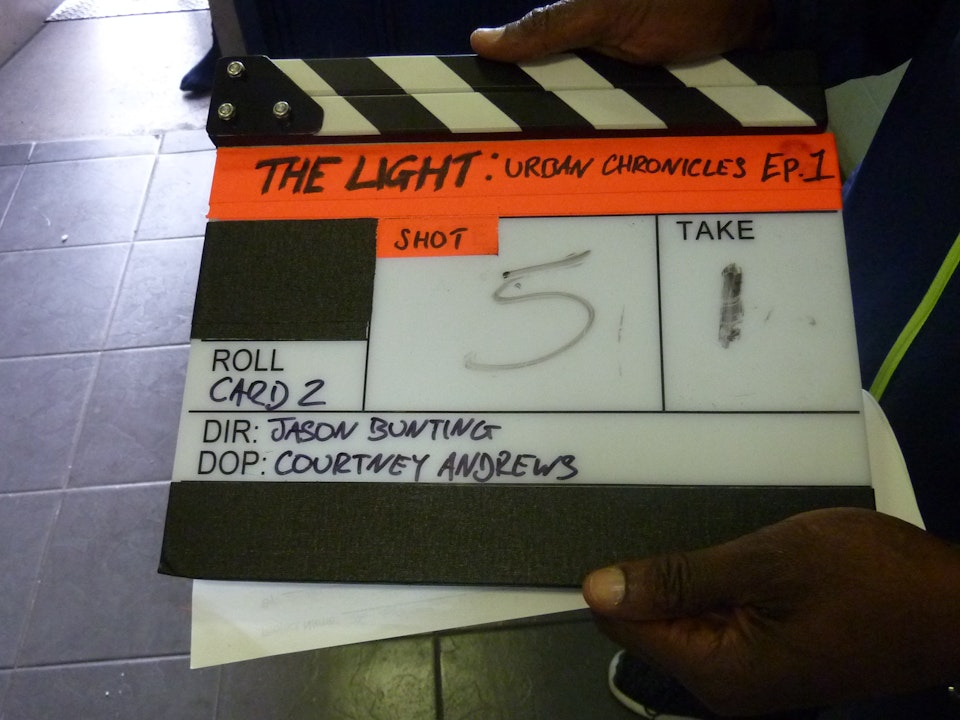Production: The Light; Urban Chronicles, episode 1 - Day 2: shot 5, take 1!