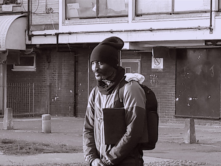 Production: The Light; Urban Chronicles, episode 1 - Day 2: Dir. J Bunting Johnson focuses intently during an exterior scene at the Kennington location.