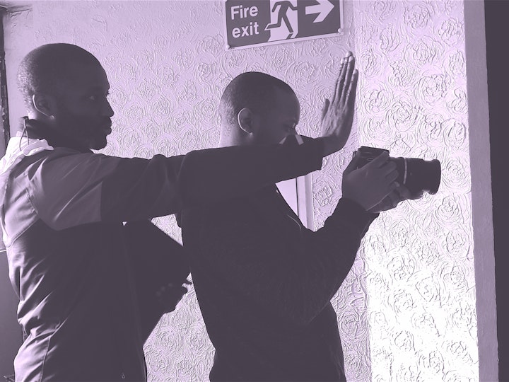 Production: The Light; Urban Chronicles, episode 1 - Day 2: DP Courtney Andrews and Dir. J Bunting Johnson work out a shot.
