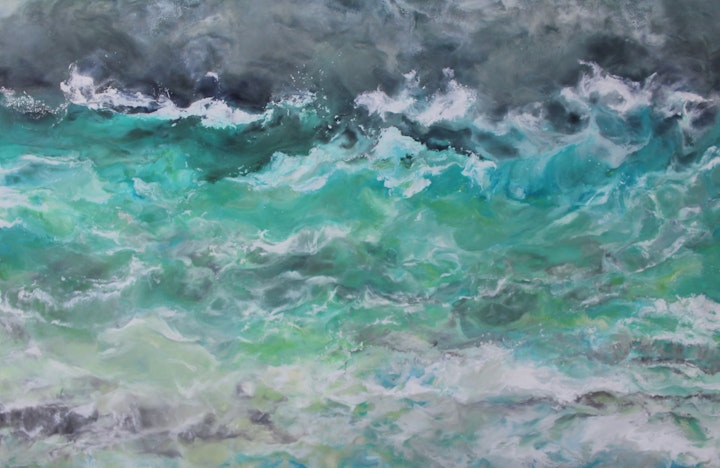 Weathered, Ruth Hamill, encaustic on canvas,