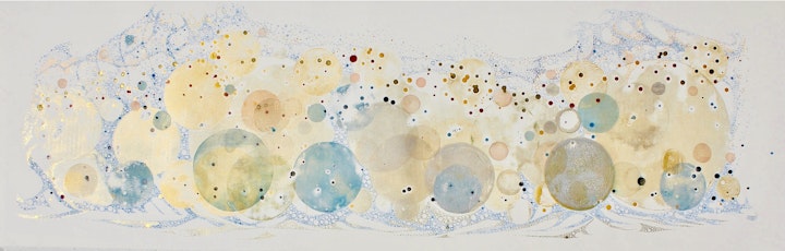 calligraphy ink, watercolor and gouache on paper, 22x60 inches