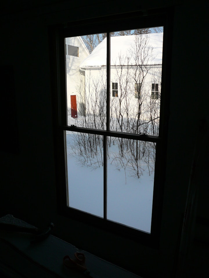 View from my Vermont Studio Center studio in January 2009.