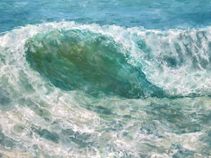 The Big Moments, encaustic on canvas, 60x40 inches