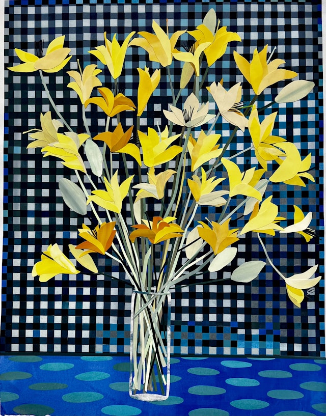 yellow lillies, 41x32 inches