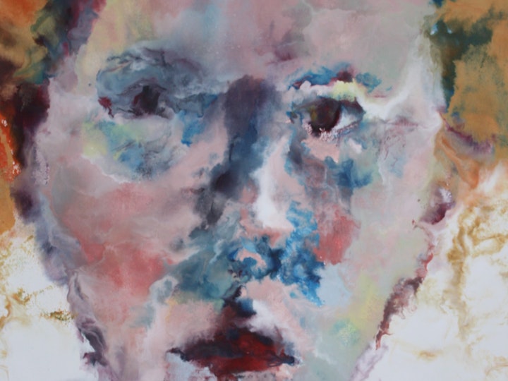 Crossing to Safety,, encaustic on canvas on board, 24x18, 2012