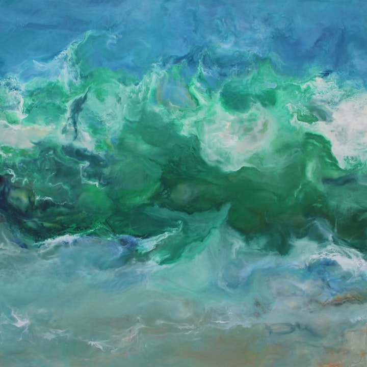 Generous, Ruth Hamill, encaustic on canvas, 24x24