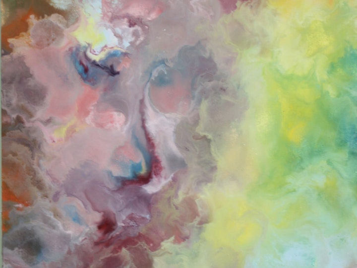 Mountains Beyond Mountains,  encaustic on canvas on board, 24x18, 2012