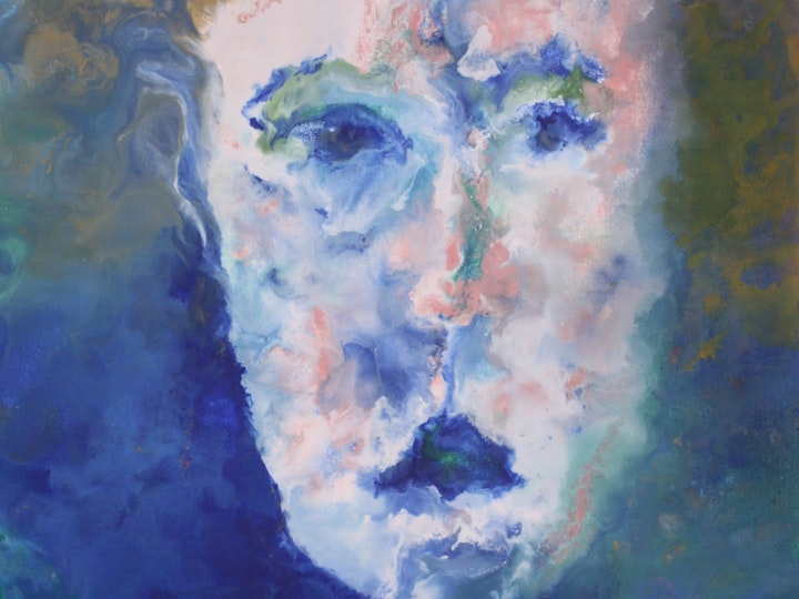 Outrageous Acts and Everyday Endeavors, encaustic on canvas on board, 24x18, 2012