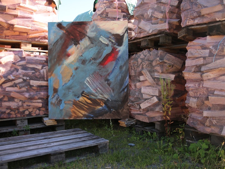 Vedstabel og Maleri - Vedstabel og maleri