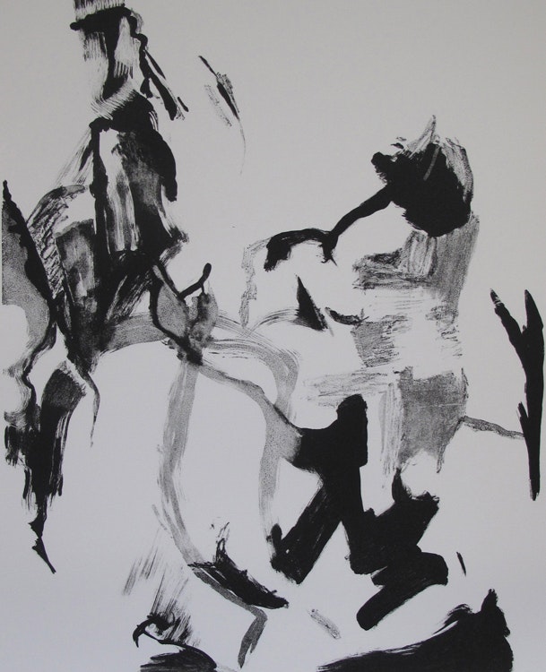 Lito2-sh-underveis - "Underveis" svart-hvit, 65 x 50 cm uten ramme
