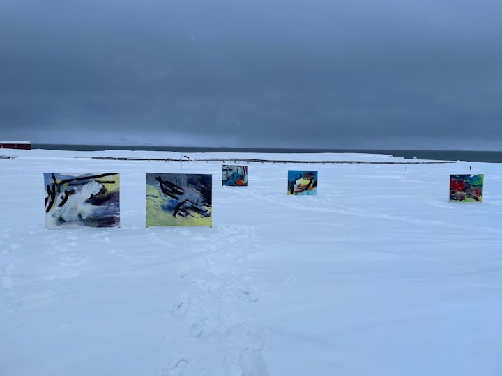 fem bilder - Mot Kongsfjorden.