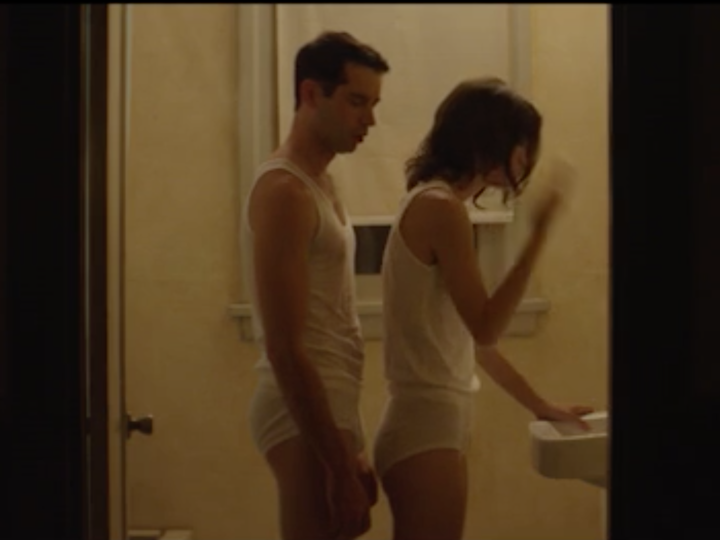 Built bathroom on sound stage