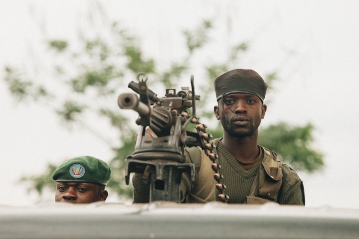 a FARDC soldier inside Virunga National Park.